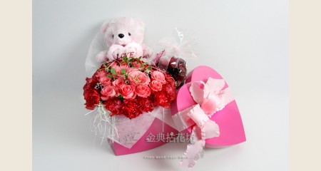 幸福滿滿花禮盒